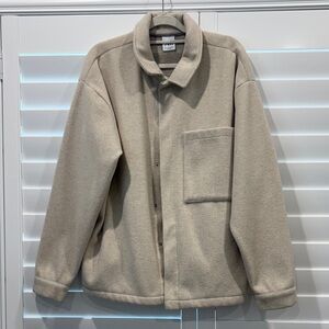Zara Cream Beige Fleece Shacket